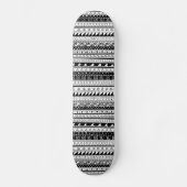Stammes- Schwarzweiss-Muster Skateboard (Vorderseite)