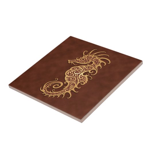 Stammes- Seepferd Browns Fliese (Seite)