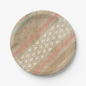 Stammes- Shabby Chic-Südwestpapier- mit Pappteller (Vorderseite)