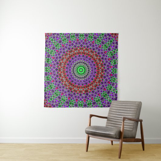Stammes- Steppdecken-Mandala Wandteppich (Beispiel)