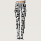 Stammes- Streifen-Schwarzweiss-Leggings Leggings (Vorderseite)