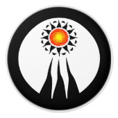 Stammes- Sun und Strahlen 2 Keramikknauf (Vorderseite)