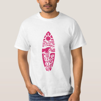 Stammes-Surfbrett-Strand-Grafik T-Shirt