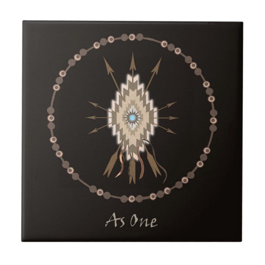 Stammes- Symbol-Freundschafts-Motiv-Kunst-Fliese Fliese (Vorderseite)