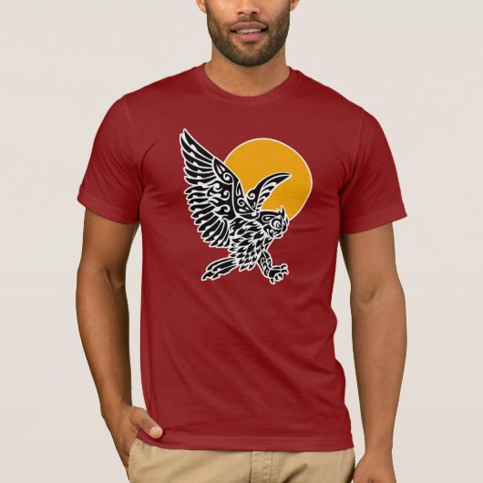 Stammes- Tätowierung des Virginia-Uhus T-Shirt (Vorderseite)