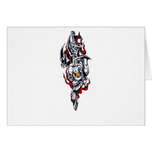 Stammes- Tätowierung mit dem Schädel