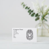 Stammes- Tätowierungs-Gesichts-Visitenkarte Visitenkarte (Stehend Vorderseite)