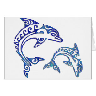 Stammes- Tätowierungs-Tümmler-Duo