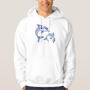 Stammes- Tätowierungs-Tümmler-Duo Hoodie