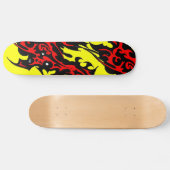 Stammes Tattoo Blades (rot und schwarz) Collage Skateboard (Horizontal)