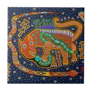 Stammes-Tiger-König-Schamane-Geist Fliese