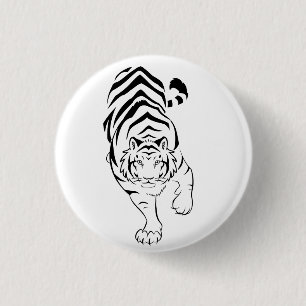 Stammes- Tiger Pinback Knopf Button