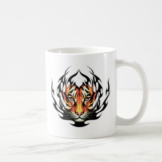 Stammes- Tiger-Tätowierung Kaffeetasse (Rechts)