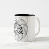 Stammes- Triquetra Tätowierung Zweifarbige Tasse (VorderseiteRechts)