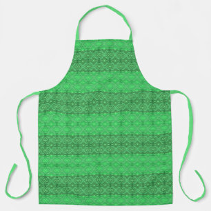 Stammes-Tropische-Wellige-Grüne-Linien-Geometrisch Schürze