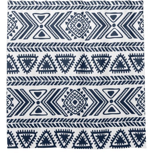 Stammes Vintag ethnisch nahtlos  Duschvorhang (Vorderseite)