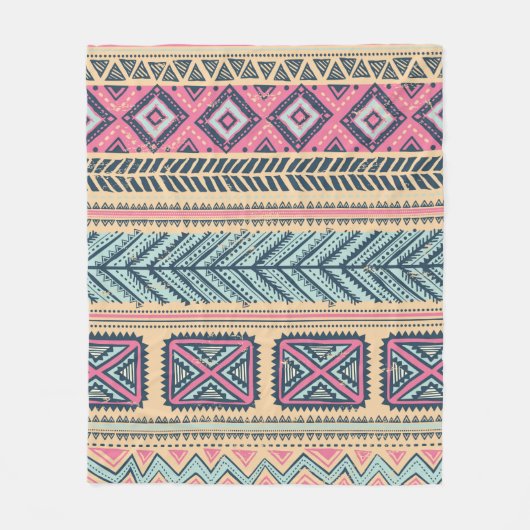 Stammes Vintag ethnisch nahtlos Fleecedecke (Vorderseite)