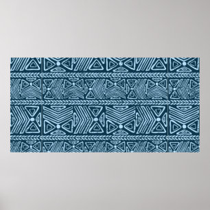 Stammes Vintag ethnisch nahtlos Poster