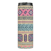 Stammes Vintag ethnisch nahtlos  Thermosbecher (Rückseite)