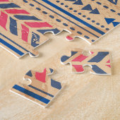 Stammes Vintag ethnisch: nahtloses Muster. Puzzle (Seite)