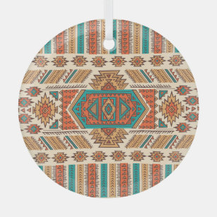 Stammes Vintag: Ethnisches nahtloses Muster Ornament Aus Glas