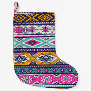 Stammes Vintag Navajo: Retromuster Kleiner Weihnachtsstrumpf