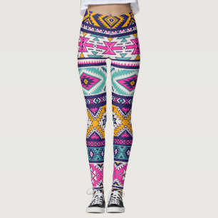 Stammes Vintag Navajo: Retromuster Leggings