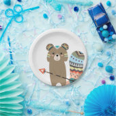Stammes- Waldwaldgeburtstag Boho Baby-Eichhörnchen Pappteller (Party)
