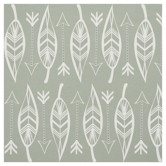 Stammes- Weiß Stoff (Muster)