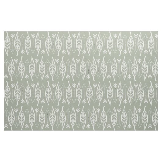 Stammes- Weiß Stoff (Fat Quarter (45,7 x 55,9 cm))