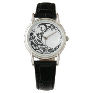 Stammes- Wolf Armbanduhr