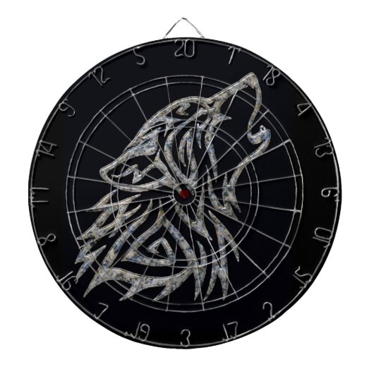 Stammes- Wolf Dartboard Dartscheibe (vorne)