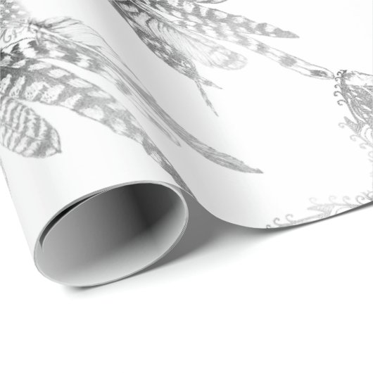 Stammes- Wolf-Geist Geschenkpapier (Rolleneckpunkt)