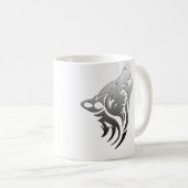 Stammes- Wolf Kaffeetasse (VorderseiteRechts)