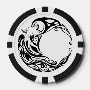 Stammes- Wolf Pokerchips