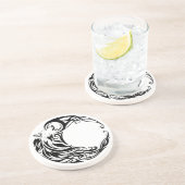 Stammes- Wolf Sandstein Untersetzer (Seite)