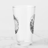 Stammes- Wolf - schattiert Glas (Rechts)