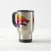 Stammes- Wolfreise-Tasse Reisebecher (Vorderseite Links)