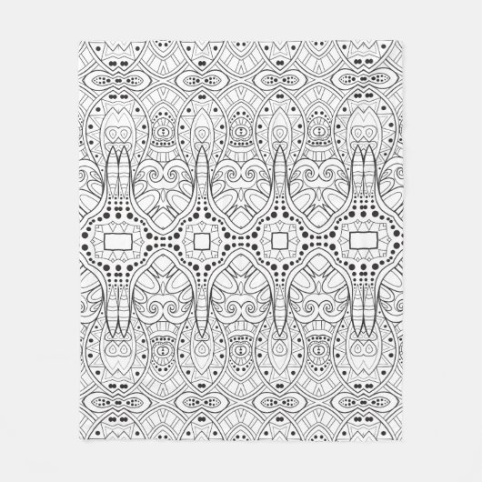 Stammes- Zendoodle Entwurf Fleecedecke (Vorderseite)