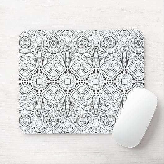 Stammes- Zendoodle Entwurf Mousepad (Mit Mouse)