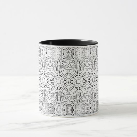 Stammes- Zendoodle Entwurf Tasse (Zentrum)
