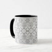 Stammes- Zendoodle Entwurf Tasse (Vorderseite Links)