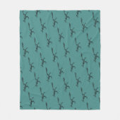 Stammesbahnläufer-Silhouette Fleecedecke (Vorderseite)