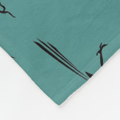 Stammesbahnläufer-Silhouette Fleecedecke (Ecke)