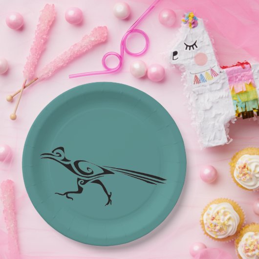 Stammesbahnläufer-Silhouette Pappteller (Party)