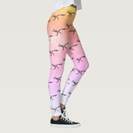 Stammesbahnläufer Silhouette Sonnenaufgang Leggings