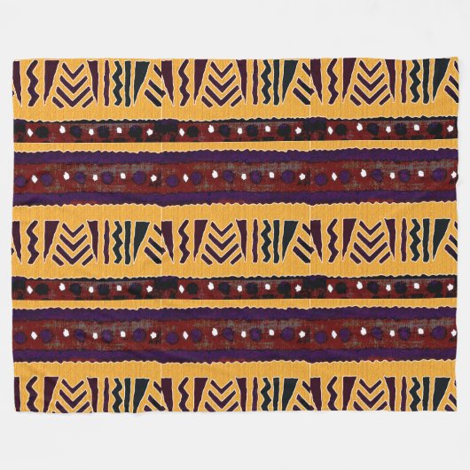 "Stammesbänder": Fleecedecke (Vorderseite (Horizontal))