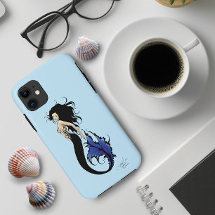 Stammesblaue Meerjungfrau Elegante Fantasy Sirene Case-Mate iPhone Hülle