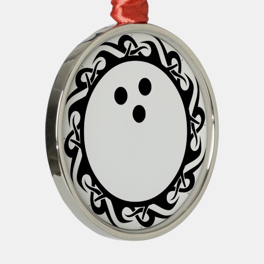 StammesBOWLING Silbernes Ornament (Rechts)