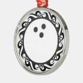 StammesBOWLING Silbernes Ornament (Links)